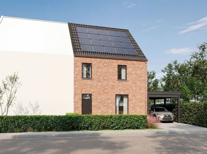 Nieuwbouwwoning op 1384m2 op TOP-ligging tegen natuurgebied<br />
<br />
Belangrijkste troeven:<br />
- Ruim perceel van 1384m2<br />
- Prijs is v