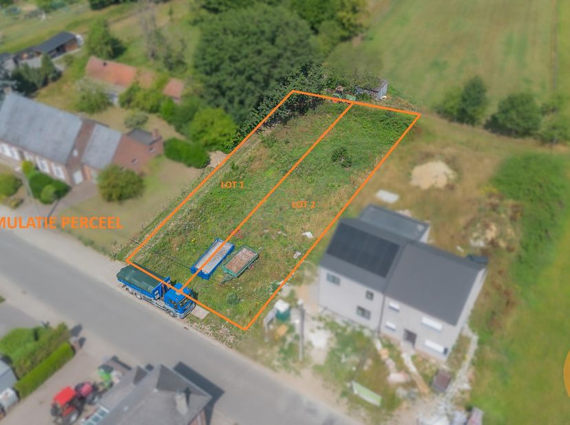 LEDE  – Unieke bouwgrond, halfopen bebouwing, in landelijke omgeving.<br />
Mooie bouwgrond, 510m², tot het oprichten van een halfopen bebouwing, in e