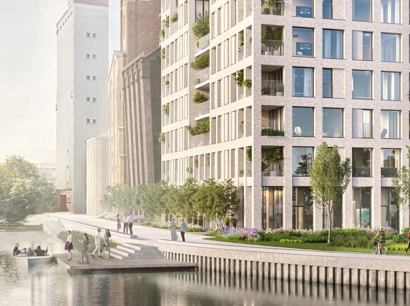 <br />
Ligging: <br />
"Liv- De Molens" is een residentieel woonproject, gelegen langs de Leie en midden in een groot park te Deinze. Ontworpen met oo