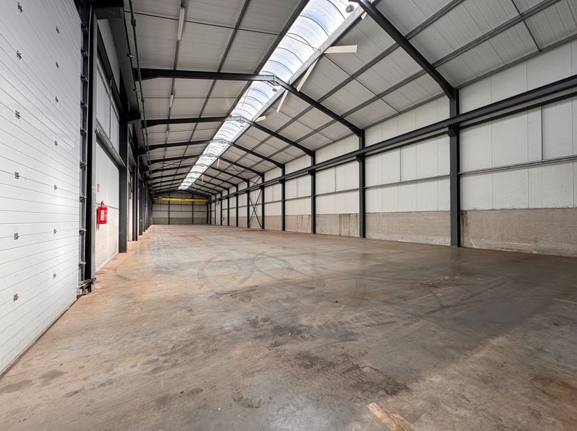 Op een vlot bereikbare bedrijvenzone langs de Industrieweg in Zwevezele ligt deze ruime en functionele magazijnruimte van +/- 1.165 m². De locatie gen