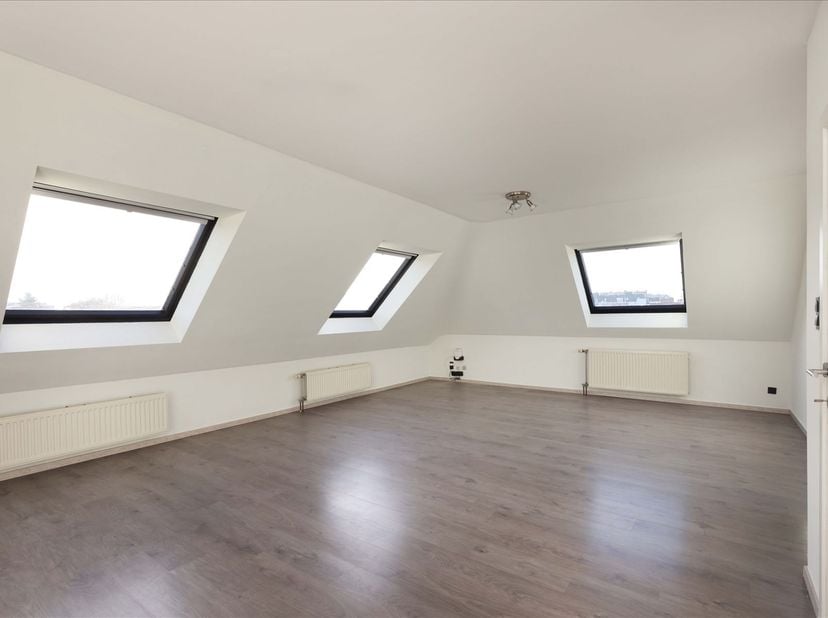 Lichtrijk duplex appartement met 3 slaapkamers op een rustige locatie nabij het centrum van Hasselt<br />
<br />
Omgeving:<br />
+ Gelegen in een r