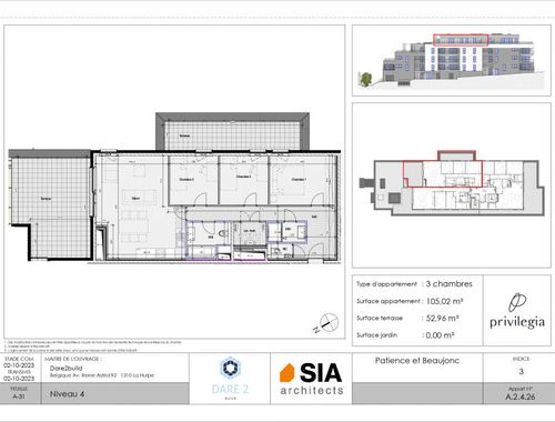                                         Penthouse à vendre à Glain, € 353.900
