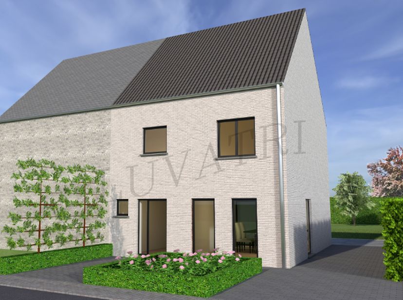 Nieuwbouwwoning ruwbouw winddicht inclusief alle kosten dwz ruwbouw, dak, ramen PVC, met S-peil lager dan 30, architect, veiligheidscoordinator, energ
