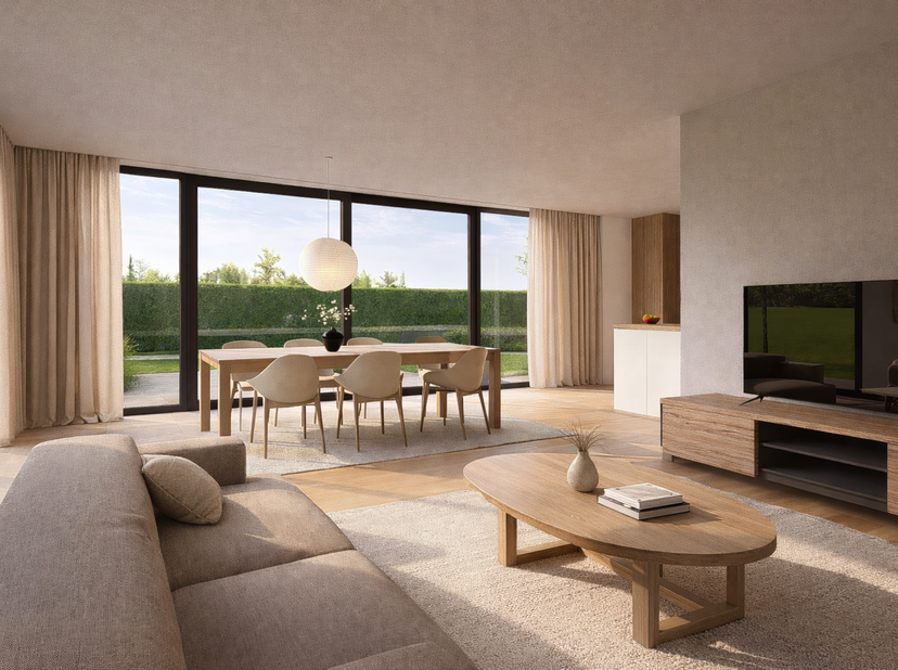 Instapklare nieuwbouwwoning met zuidgerichte tuin in rustige wijk<br />
EPC-label: A<br />
Mobiscore: uitstekende bereikbaarheid<br />
In een rustige