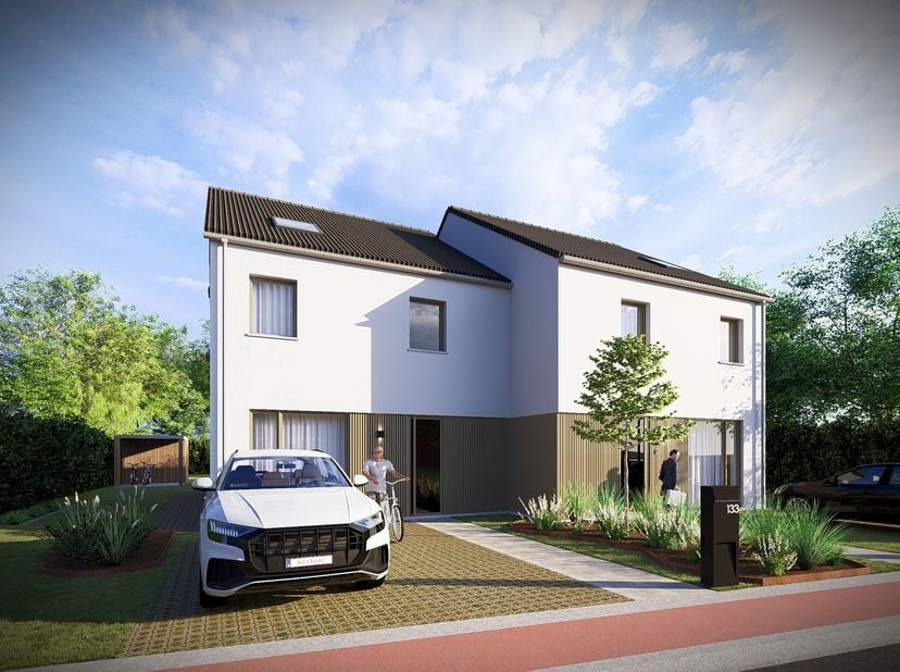 *6% BTW MOGELIJK<br />
In het charmante en zeer gegeerde Haasrode komt binnenkort een stijlvolle halfopen nieuwbouwwoning tot leven. De woning wordt o