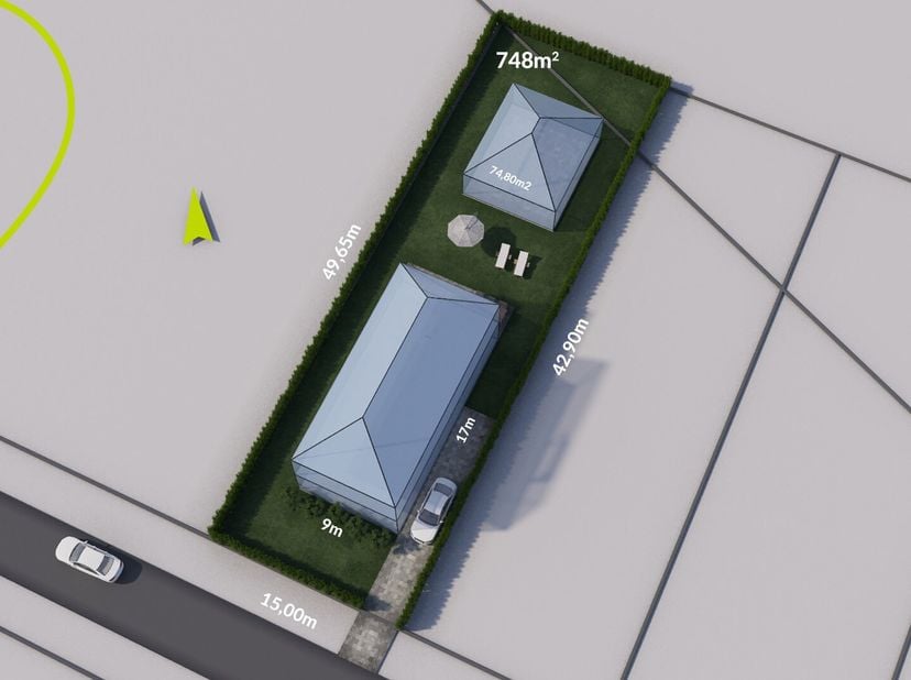 Deze bouwgrond voor open bebouwing van 748 m² is rustig gelegen in Balen-Olmen en paalt achteraan aan agrarisch gebied, wat zorgt voor een groen en op