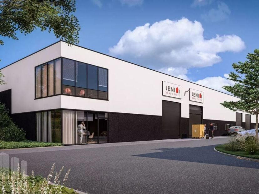 Nieuwbouw KMO-unit van 504 m² met mezzanine/bureau van 108 m² te koop met prachtig uitzicht op de velden, deze unit maakt deel uit van de gloednieuwe