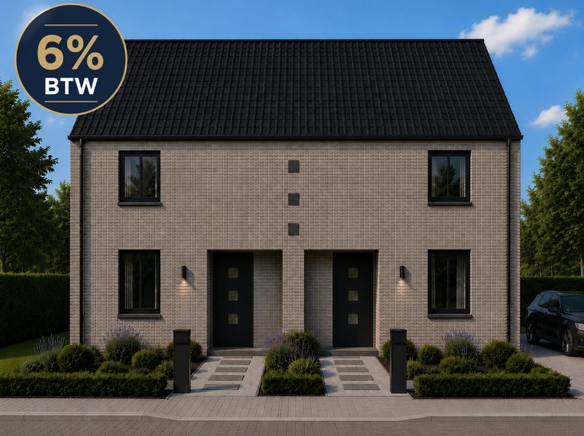 Twee energiezuinige halfopen nieuwbouwwoning met mogelijkheid tot kantoorruimte, 3 slaapkamers en vrij zicht achteraan<br />
<br />
Bent u op zoek naa