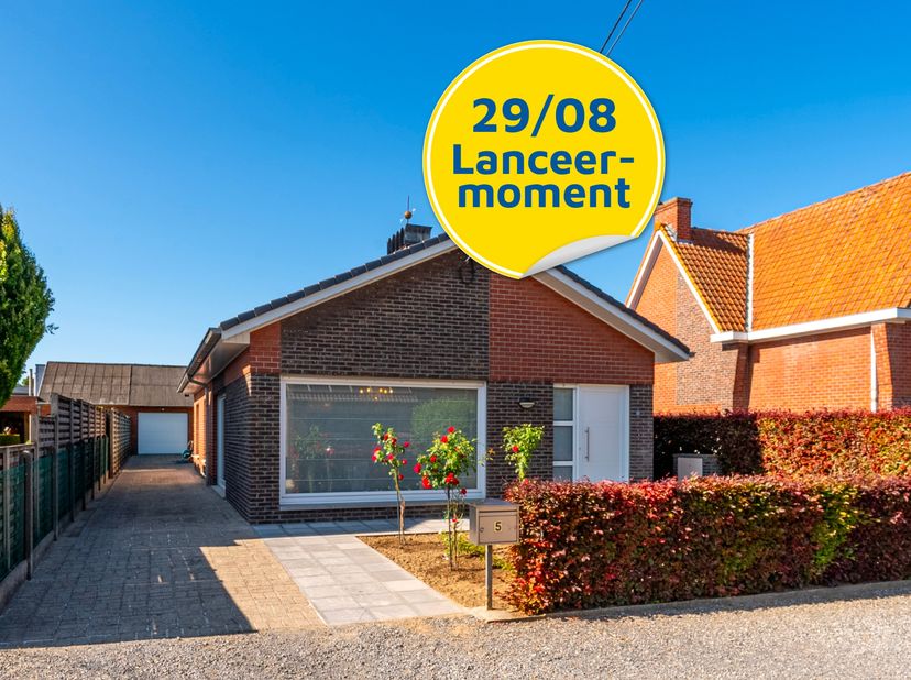 Op zoek naar een gelijkvloerse woning in Meulebeke waar degelijkheid, een praktische indeling en uitstekend onderhoud centraal staan? Aan het begin va