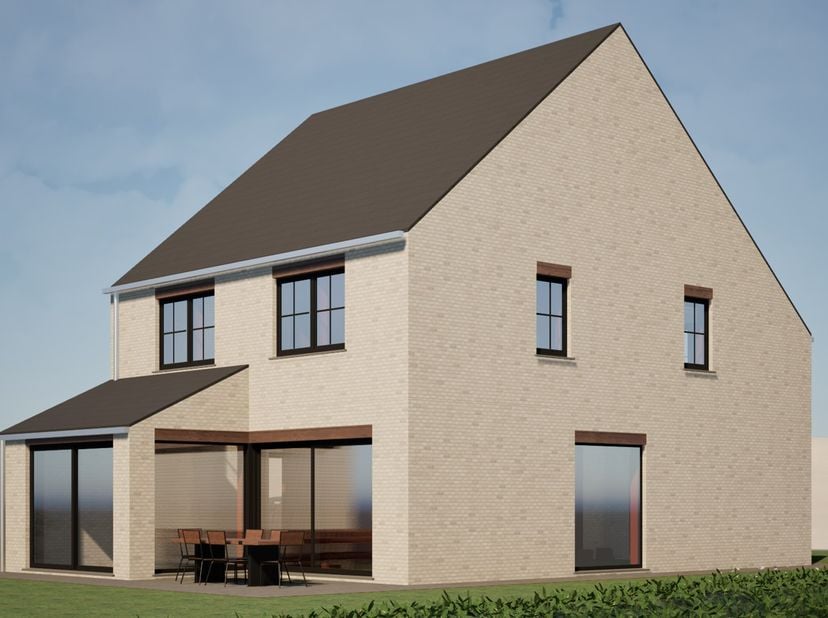 Deze nieuwbouwwoning in Ichtegem wordt gerealiseerd op een uitzonderlijk ruim perceel van 5.817 m² en geniet van een prachtig landelijk vergezicht. De