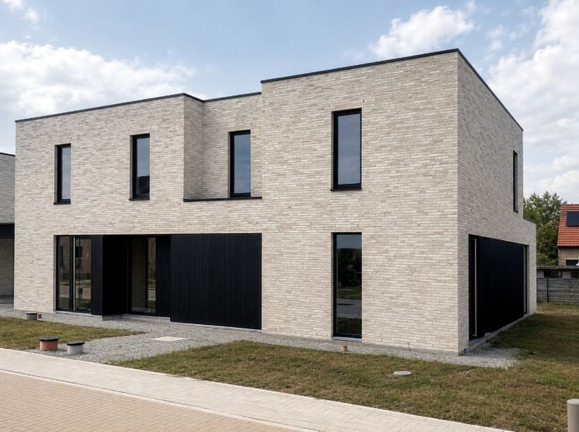 indeling van woning<br />
gelijkvloers<br />
De lichtrijke leefruimte, eetplaats en keuken vormen één open en aangenaam geheel, waarbij de eetruimte r