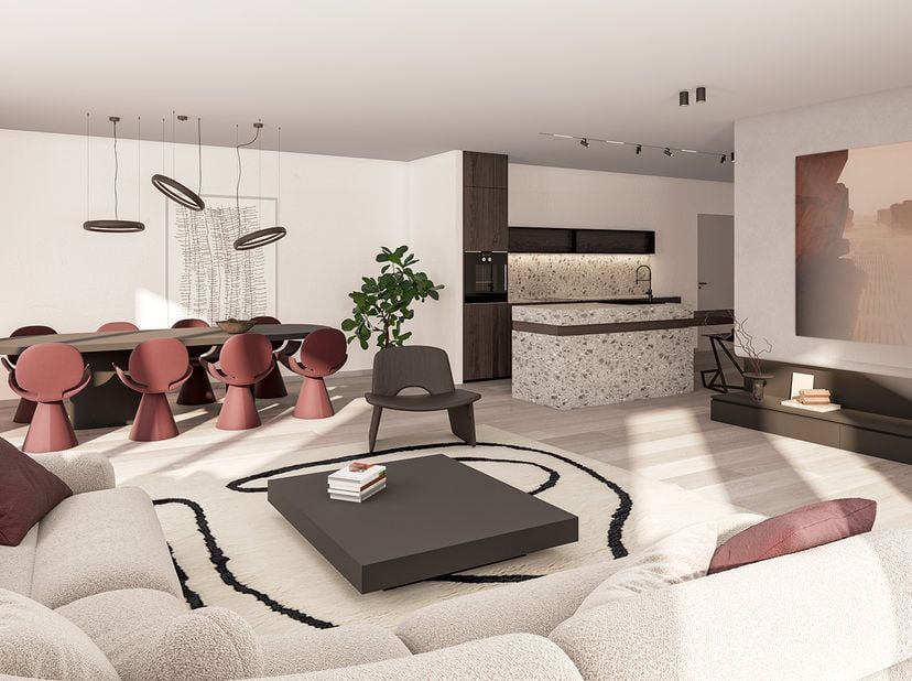 Ontdek dit moderne appartement op de tweede verdieping met 2 slaapkamers, waar comfort, ruimte en energiezuinig wonen perfect samenkomen. De lichtrijk