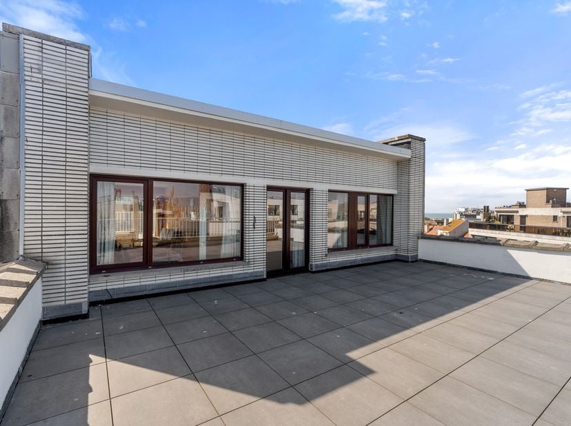 Situé dans un emplacement de choix à Ostende, à quelques pas de la plage, ce spacieux appartement-terrasse d'une chambre dispose de deux terrasses exc
