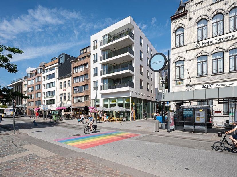 Residentie Kursaalpoort, Luxueus wonen op de Grote Markt in Turnhout<br />
Een historisch uitzicht op de Grote Markt van Turnhout en geïntegreerd in h