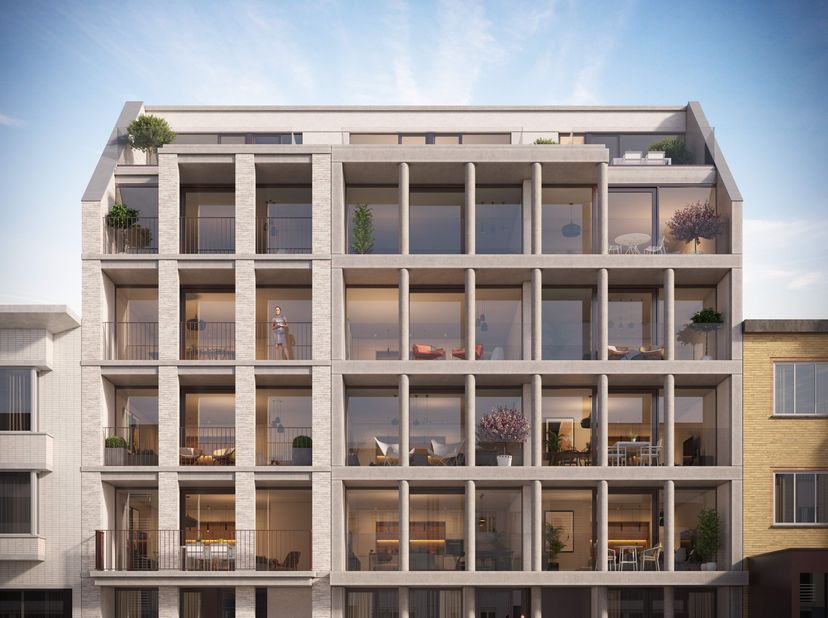 Sint-Idesbald: nieuwbouwappartement met ruim zonneterras te koop in het centrum! Ontdek dit appartement van het prestigieuze nieuwbouwproject Strandzi