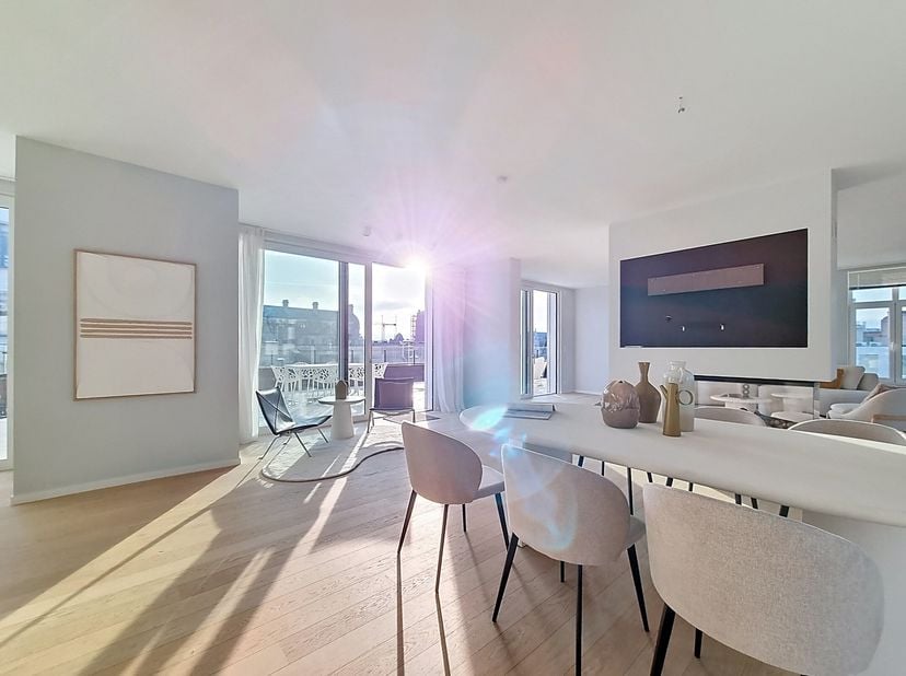 Deze zonnige penthouse is een unieke kans voor wie op zoek is naar luxe en comfort. Gelegen in hartje Antwerpen, biedt dit penthouse een adembenemend