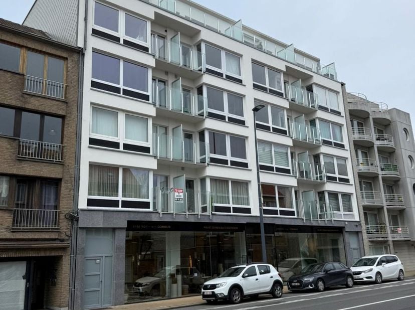 Dit appartement gelegen op de eerste verdieping van de residentie "Ter Duinen" bevindt zich aan de Nieuwpoortsesteenweg.  Er is een ruime woonkamer di