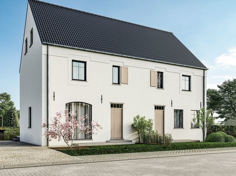 De voorgestelde woning 173m2 beschikt op het gelijkvloers over een ruime en lichtrijke leefruimte met open keuken en een praktische berging. Op de ver