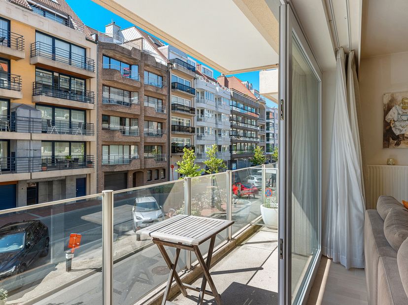 Dit lichtrijke appartement geniet van een aangename ligging op wandelafstand van het Albertstrand en het Rubensplein, met aan de voorzijde een zuidwes