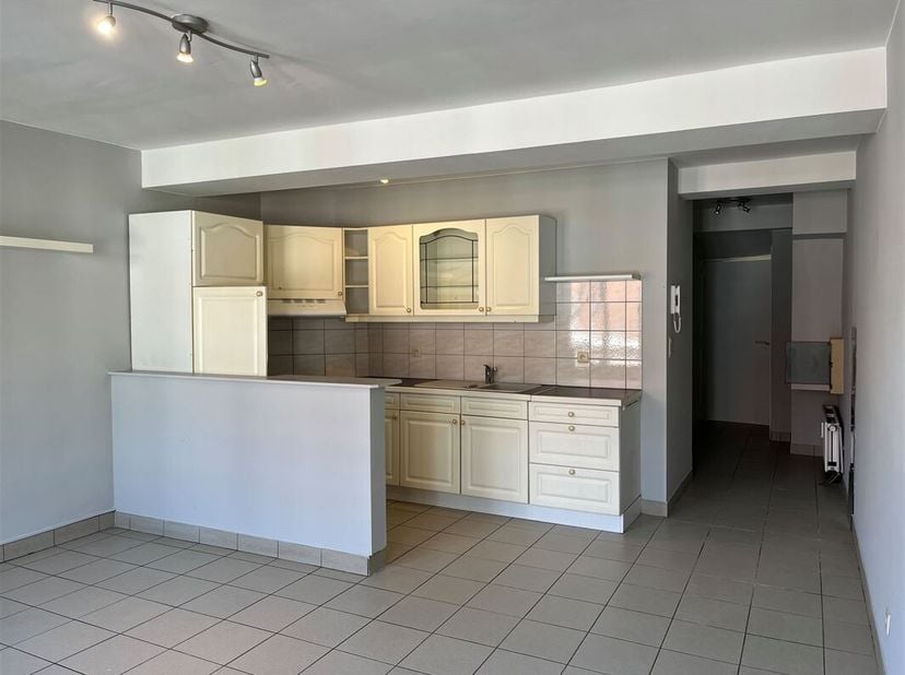Bel appartement 1 chambre de +/- 53 m² situé au 2ème étage sans ascenseur d'un immeuble sis en plein centre de Tournai.<br />
Le bien comprend un hall
