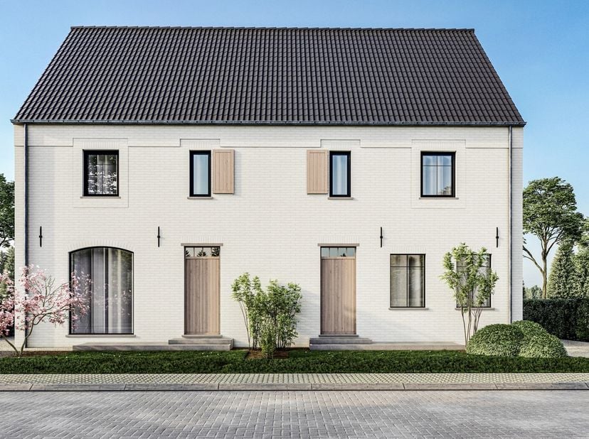 De voorgestelde woning 173m2 beschikt op het gelijkvloers over een ruime en lichtrijke leefruimte met open keuken en een praktische berging. Op de ver