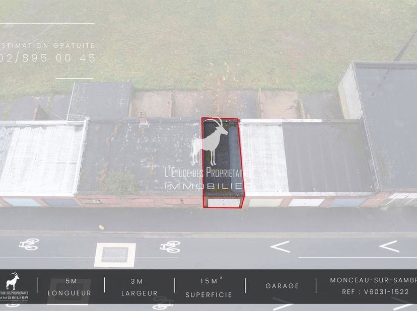 L'&amp;Eacute;tude des Propri&amp;eacute;taires biedt deze garage in MONCEAU-SUR-SAMBRE aan<br />
Referentie agentschap : v6031-1522<br />
Dit pand is zeer go