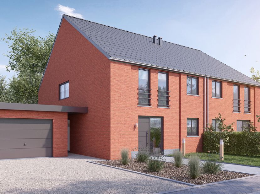 Nieuwbouw 3 gevel villa, bijna energieneutrale woning op een perceel bouwgrond van 256m², een rustige ligging, op circa 500 meter van het centrum van