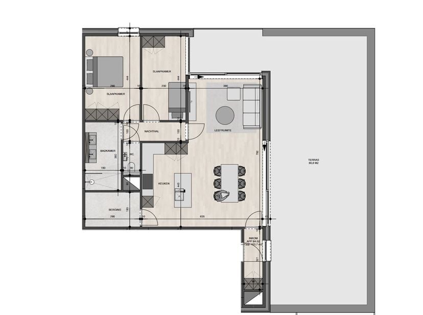 Appartement à vendre
                    à 3630 Mechelen-aan-de-Maas