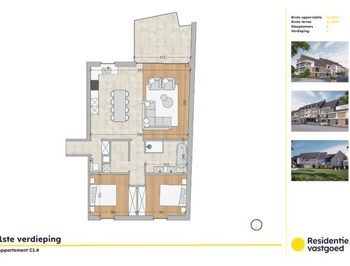                                         Appartement te koop in Oudenburg, € 289.700

