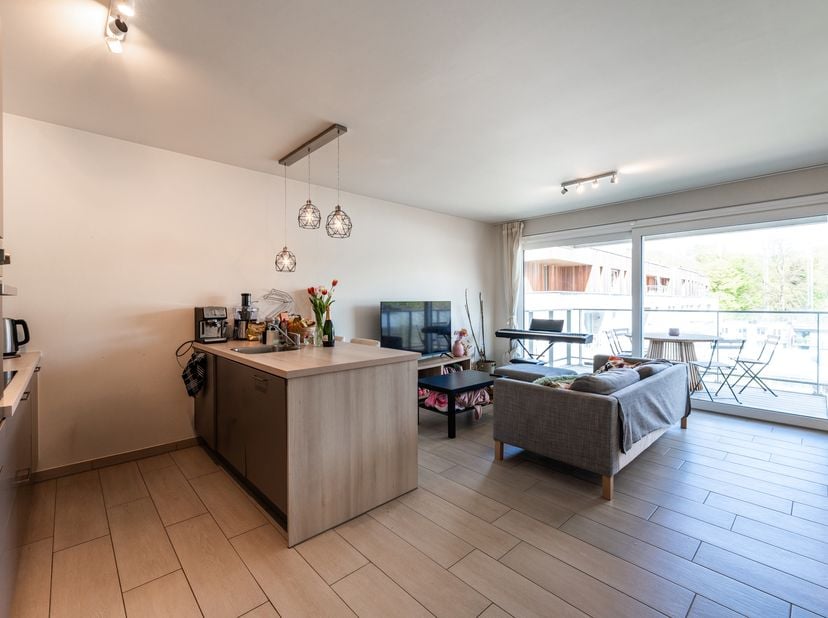 TERVUREN, ideaal gelegen vlak bij het park van Tervuren, licht APPARTEMENT (1 slaapkamer/1 badkamer) van ± 70 m² met TERRAS (± 5 m²), kelder en parkee