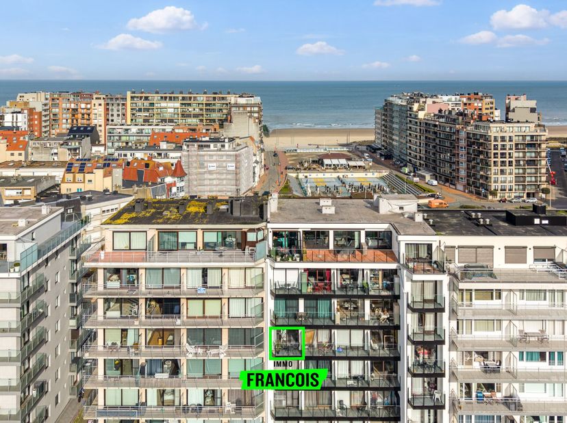 Ce studio joliment rénové est situé au cinquième étage au cur de Westende-Bad. Grâce aux récentes rénovations et à lagencement pratique, il sagit dun