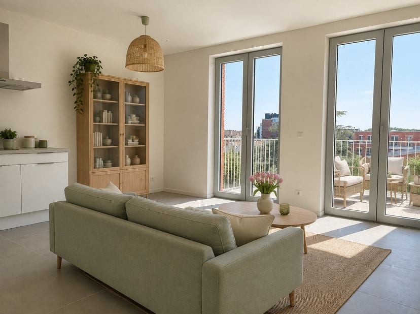 Dit appartement op de 3e verdieping in nieuwbouwproject Hof&amp;nbsp;Berlamuze&amp;nbsp;combineert eigentijds wooncomfort met een groene en rustige omgeving,