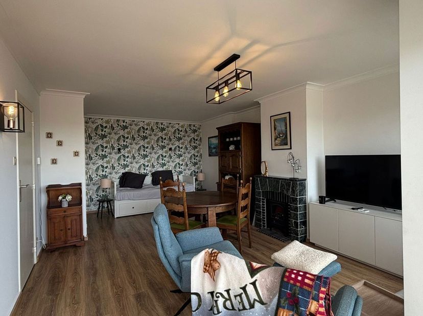 Westende, in een mooi appartementencomplex aan de dijk, ontdek deze gezellige studio aan de achterzijde met een groot terras op het zuidoosten. De stu