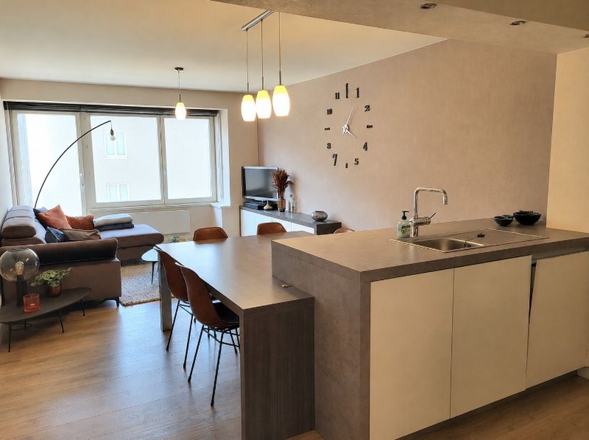 Bel appartement de 2 chambres, rénové dans un style contemporain, à vendre.<br />
Cet appartement prêt à emménager est situé au cœur d'Oostduinkerke-B