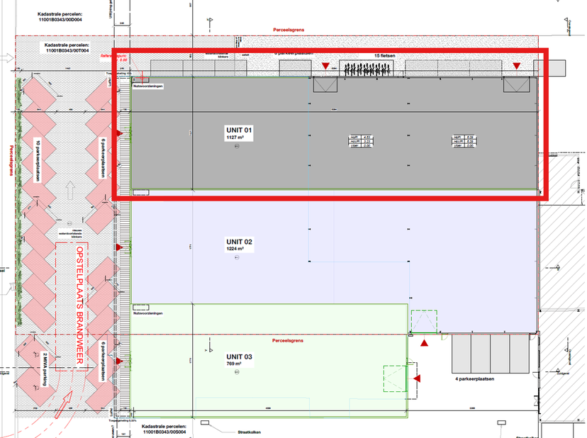 Nouvelles unités commerciales à louer sur le site VanMarcke le long de l’A12.<br />
3 unités disponibles à 125 €/m² :<br />
- Unité 1 : 1.127 m²<br />