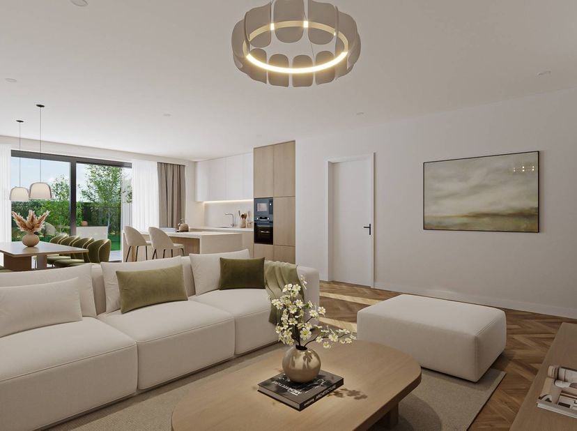 Dit appartement op de eerste verdieping beschikt over een bewoonbare oppervlakte van circa 113 m² en combineert ruimte, licht en comfort op een doorda