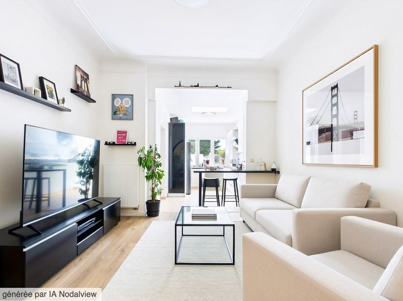 Quartier Bizet<br />
Dans un charmant petit immeuble de style Art déco/Néo classique, bel appartement 3 chambres rénové en 2024 comprenant <br />
Un p