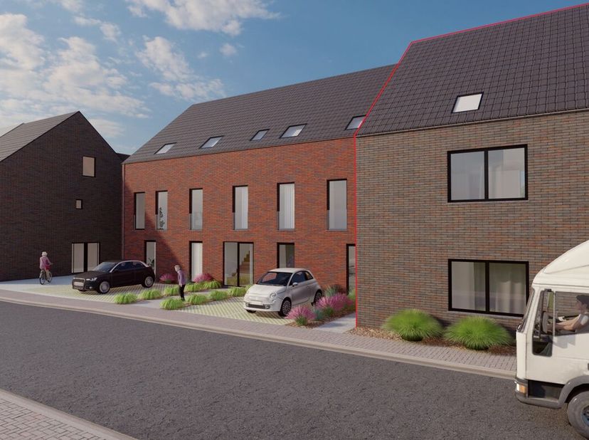 Prachtige energiezuinige woning met twee autostaanplaatsen inbegrepen. Deze zeer grote woning wordt gebouwd en afgewerkt met kwaliteitsvolle en luxueu