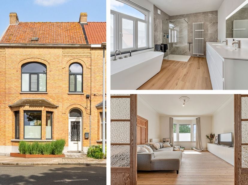 Deze charmante burgerwoning met garage werd recent gerenoveerd met smaak en bewaring van authentieke elementen.<br />
De woning is gelegen op wandelaf