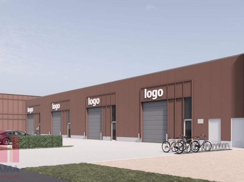 Kwaliteitsvol nieuw te bouwen KMO-park "Hezeschrans" te koop, bestaande uit 9 KMO-units met oppervlaktes tussen 211 m² en 414 m² (eventueel samen te v