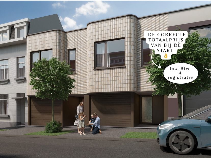 Unieke Art-Deco nieuwbouwwoning<br />
427 850 € is de prijs inclusief 6% btw en de registratie voor deze net iets andere exclusieve nieuwbouwwoning me