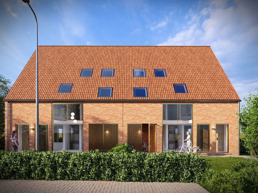 Ontdek deze prachtige halfopen nieuwbouwwoning op een uitstekende locatie in Kessel-Lo op 6a55ca, rustig gelegen in een doodlopende straat en toch vla
