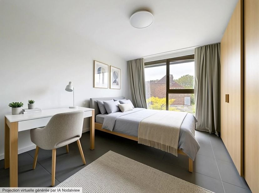 Anderlecht - Ref: 756899 - Studentenkamer - Project UNEST ERASMUSDE<br />
Moderne en lichte studio van 25 m², gemeubileerd en klaar voor gebruik, gele