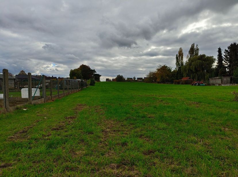 Landelijk gelegen, prachtige bouwgrond van +- 12 are nabij de dorpskern van Waanrode (school, restaurant/frituur, Spar, taverne, enz...) Door afbraak
