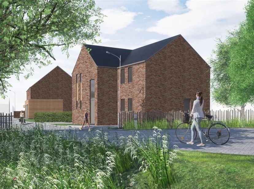 Generation Immo presenteert lot 2 van deze residentiële ontwikkeling in Perwez: een nieuw huis met 3 voorgevels dat off-plan wordt verkocht, in overee