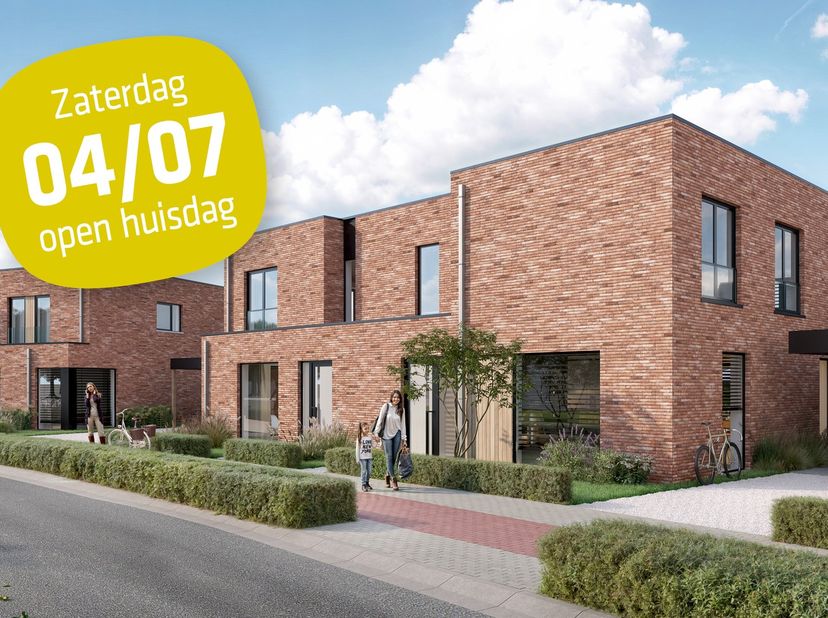 Deze woning wordt gebouwd in het vernieuwend woonproject ‘Roobaertpark’, een rustige buurt die vernieuwend groen, open en verkeersarm is ingericht aan