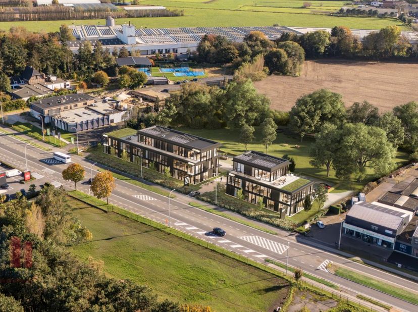 Nieuw te bouwen kantoorgebouw "Twin Offices" met zichtbaarheid vanaf de Steenweg en met uitzonderlijke architectuur.&amp;nbsp;Strategisch gelegen op slech