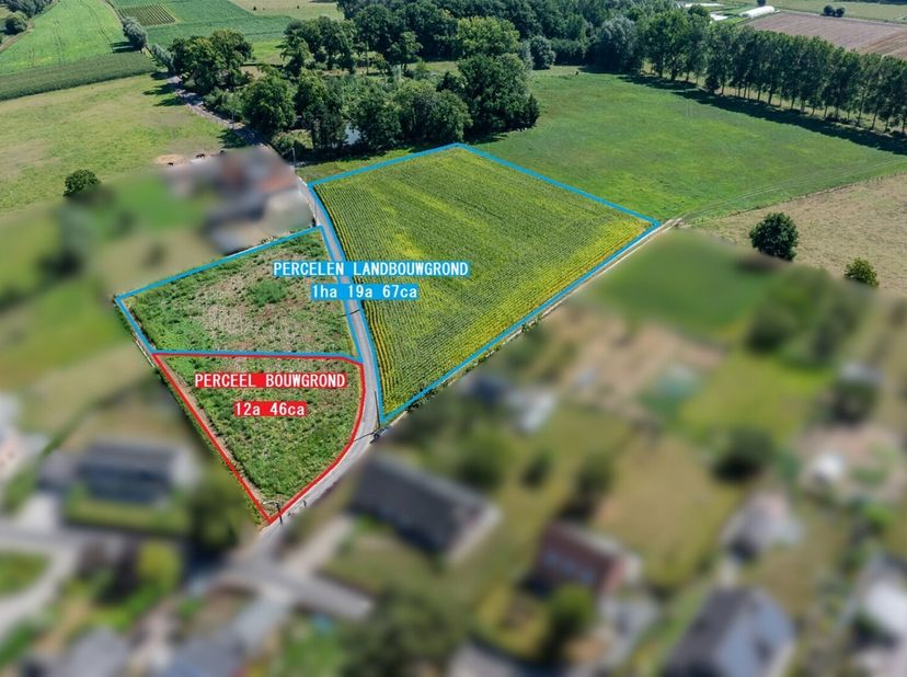 Op de grens van Michelbeke met Rozebeke treffen we dit uitzonderlijk perceel bouwgrond van 1.246 m² met aansluitend 11.967 m² landbouwgrond.<br />
Een