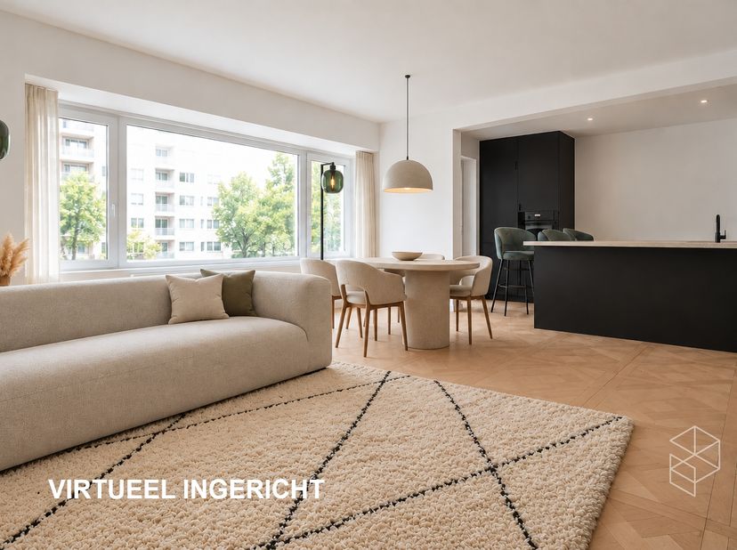 Goed gelegen en ruim 2-slaapkamerappartement op de 2de verdieping met zijdelings open zicht, vlak bij het Casino en het Leopoldpark! <br />
Indeling: