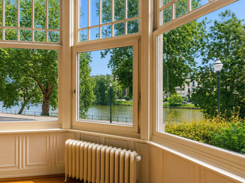Gelegen in de zeer gewilde wijk van de Ixelles-meertjes, elegant herenhuis, gebouwd door architect Ernest Delune, met een oppervlakte van ± 520 m² bru
